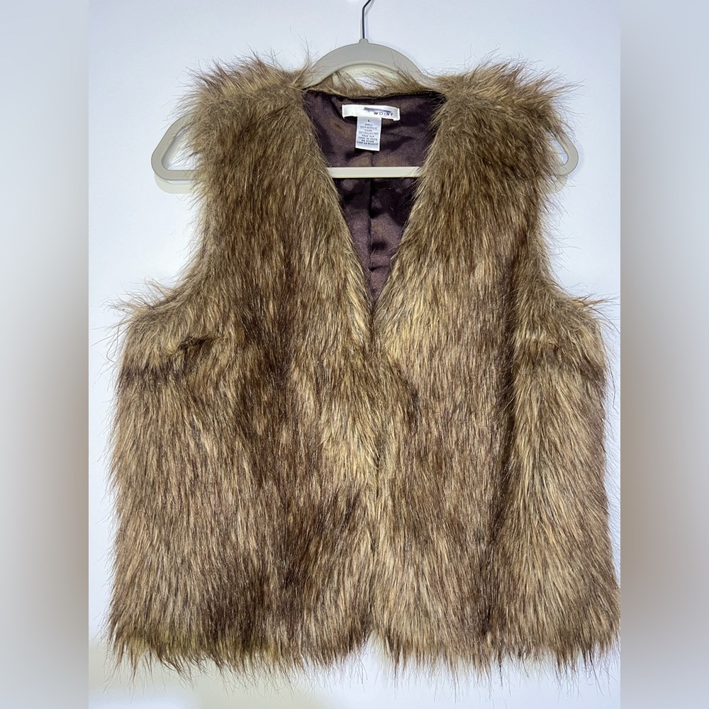 WD.NY Faux Fur Vest Size L